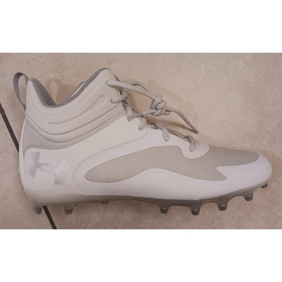 Under Armour Command MC Mid UA Lacrosse Cleats White 3025639-100 Men\'s Size 11.5